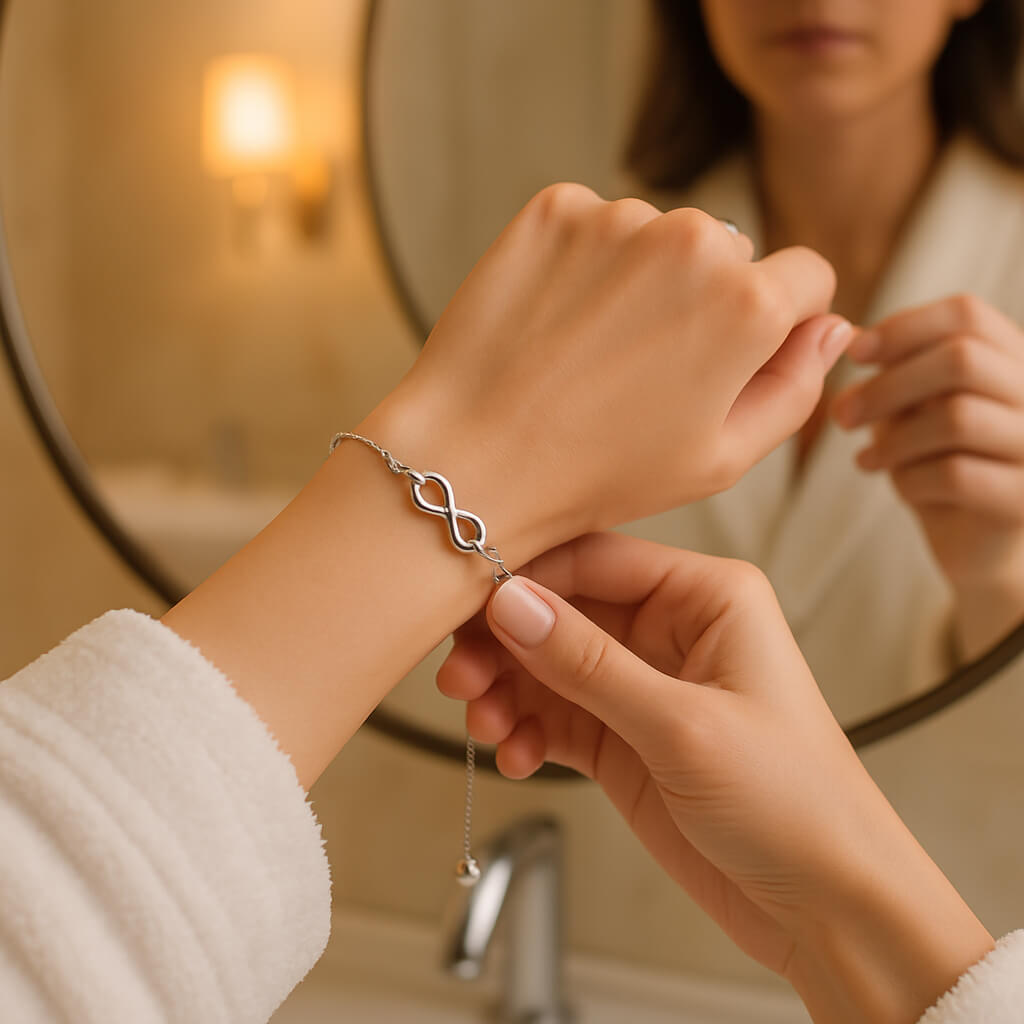 bracelet femme ajuste miroir