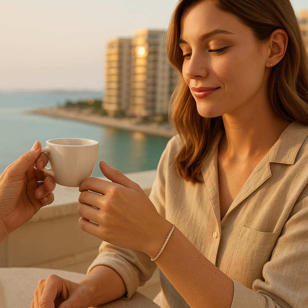 bracelet femme tasse cafe